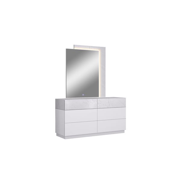 New - Livello Home - ASTRO WHITE - DRESSER & MIRROR - $1,200.00 - 61"x18"x32" (D) / 41"x47" (M)