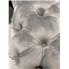 Image 3 : BNIB - Tufted Fabric Chair - Grey - Retail Price: $1299, H26" x W46" x 33"