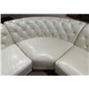 Image 3 : New - 3-Pcs Leather Sectional - White - Retail Price: $5,849, Approx. H30" x W96 x D97"