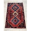 Image 8 : Shiraz - 100% Authentic Hand Knotted Wool Persian Rug - Handmade in Iran - 6.3" x 4 1" ft
