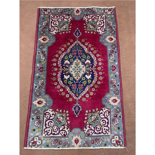 Tabriz - 100% Authentic Hand Knotted Wool Persian Rug - Handmade in Iran - 4.4" x 2.8" ft