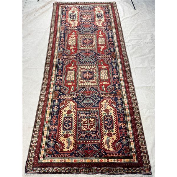 Ardebil - 100% Authentic Hand Knotted Wool Persian Rug - Handmade in Iran - 10.4" x 4.3 "