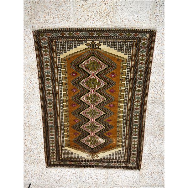 Torkaman - 100% Authentic Hand Knotted Wool Persian Rug - Handmade in Iran - 5.8" x 4.4" f