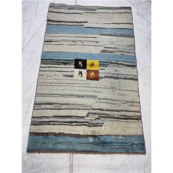 Gabbeh - 100% Authentic Hand Knotted Wool Persian Rug - Handmade in Iran - 6.2" x 3.10" ft