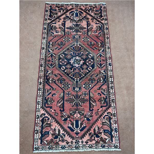 Zanjan - 100% Authentic Hand Knotted Wool Persian Rug - Handmade in Iran - 6.1" x 3" ft -