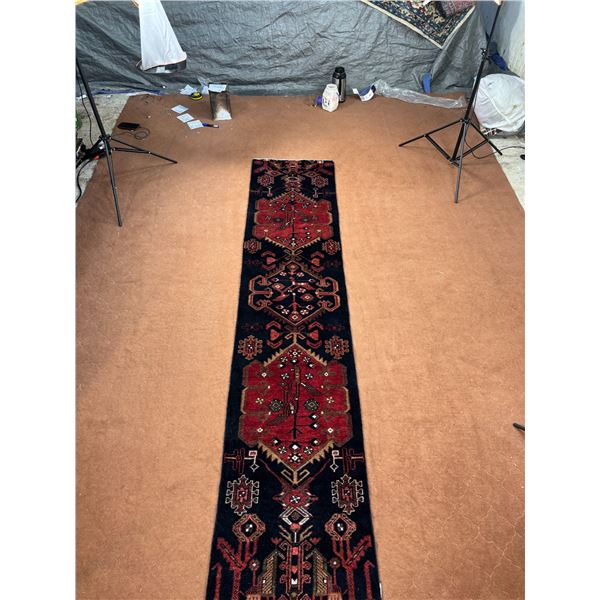 Zanjan - 100% Authentic Hand Knotted Wool Persian Rug - Handmade in Iran - 9.5" x 2" ft -