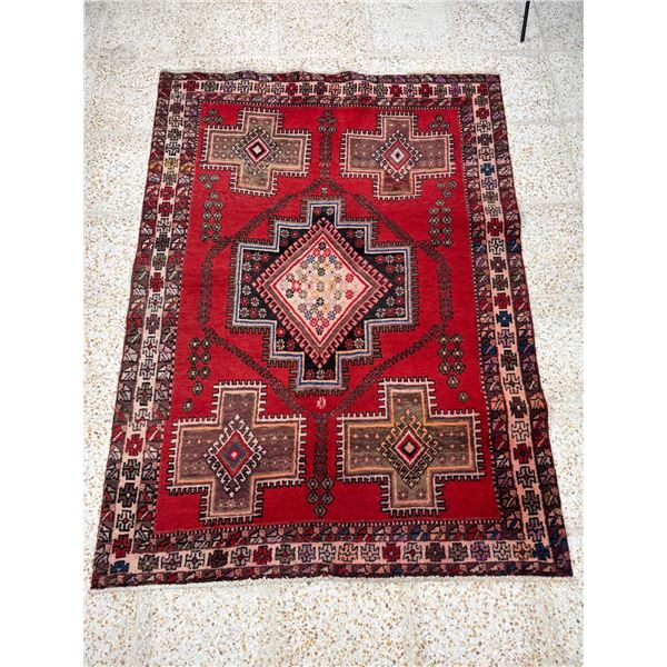 Sirjan - 100% Authentic Hand Knotted Wool Persian Rug - Handmade in Iran - 6.10" x 5" ft -