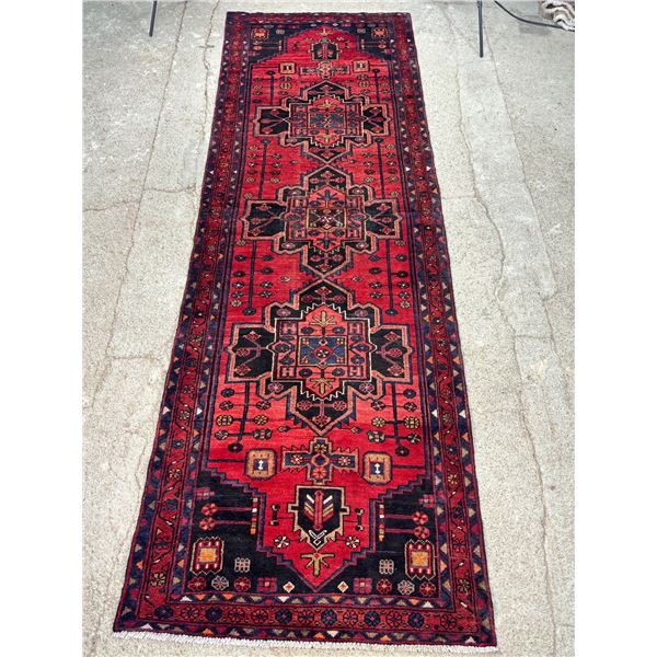 Zanjan - 100% Authentic Hand Knotted Wool Persian Rug - Handmade in Iran - 9.11" x 3.4" ft