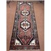 Image 1 : Hamedan - 100% Authentic Hand Knotted Wool Persian Rug - Handmade in Iran - 9.8" x 3.6" ft