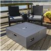 Image 4 : BNIB Paramount Square Aluminum Concrete Look Firepit Table, RV: $1299 CAD (FP-419)