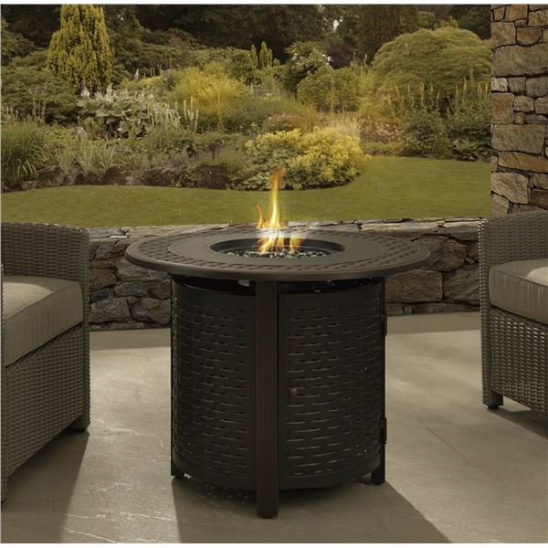 BNIB Paramount Isaac Convertible Aluminum Firepit Round Table, RV: $699 CAD (FP-545)