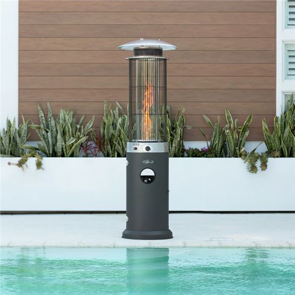 BNIB Arctic Gray 40K BTU Spiral Flame Patio Heater