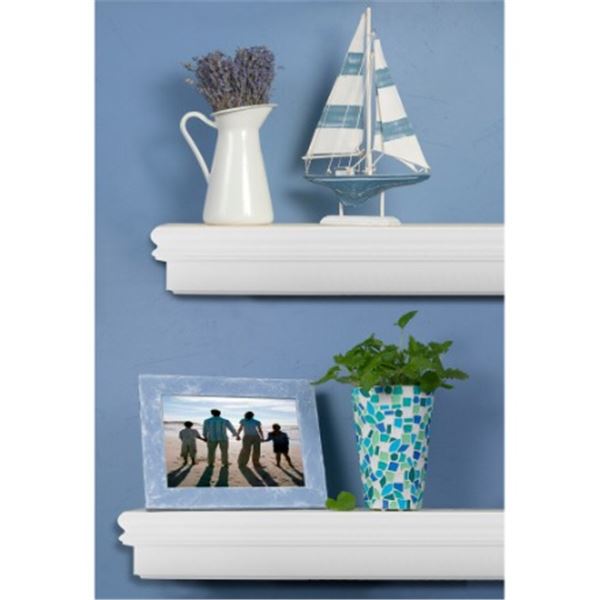 4 BNIB Elements Montego Mantel Shelves: 3-pcs 60" White and 1-pcs 45" Black, RV: $580 CAD (M700-60-W