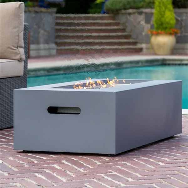 BNIB Paramount Concrete Look Aluminum Fire Table, RV: $999 CAD (FP-416-BK)