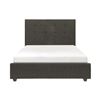 Image 1 : BNIB - Dark Grey Linen King Bed with Headboard (3 boxes) - 80 x 87 x 48 - Retail Price: $789.99 - VF