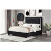 Image 3 : BNIB - Black Queen bed with LED Headboard (2 boxes) - 64 x 86.25 x 55.5 - Retail Price: $899.99 - VF