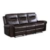 Image 2 : BNIB - Emerson Brown Reclining Sofa - 85 x 37 x 40 - Retail Price: $2,199.00 - VE-99927BRW-3