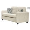 Image 3 : BNIB - Valette Collection Loveseat with 2 Pillows, Beige - 56 x 34.25 x 36 - VF-99097BE-2