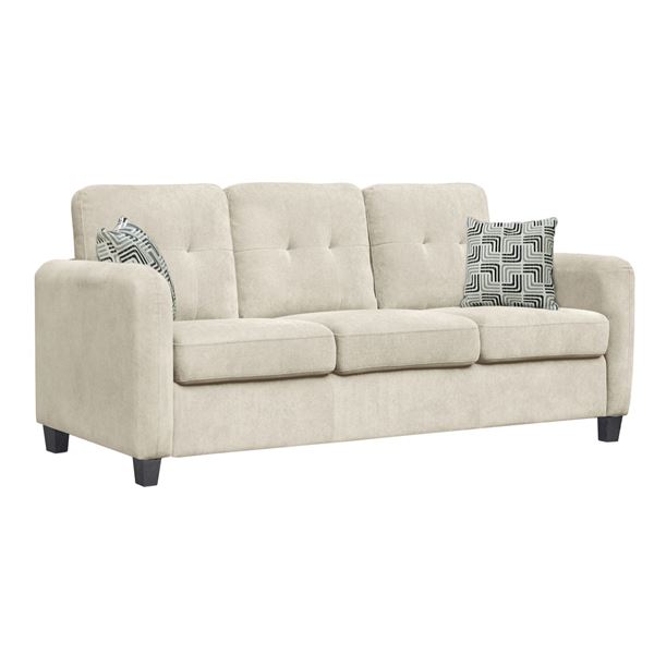 BNIB - Valette Collection Sofa with 2 Pillows, Beige - 79.5 x 34.25 x 36 - VF-99097BE-3