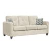 Image 2 : BNIB - Valette Collection Sofa with 2 Pillows, Beige - 79.5 x 34.25 x 36 - VF-99097BE-3