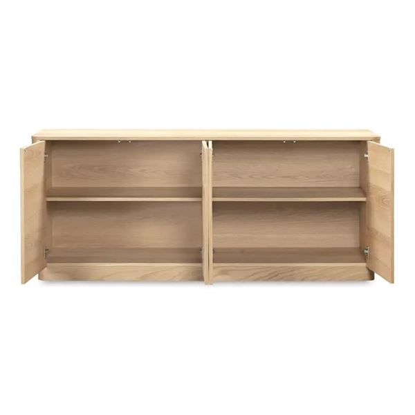 New Moe's Round Off Sideboard Natural Oak, RV: $2999 CAD (YR-1008-04) - Missing Shelves