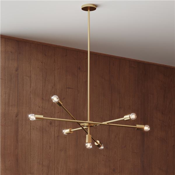 BNIB Article Cadza Chandelier - Brass, RV: $329 CAD (ART0603)
