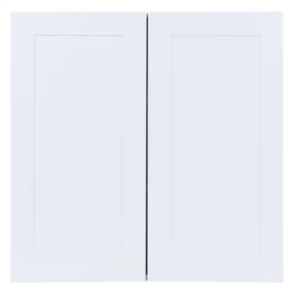 BNIB Hampton Bay Edson Edson 30" Wall Cabinet - White, RV: $351 CAD (1001 447 095)