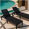 Image 1 : Group of 2 - BNIB Patioflare Outdoor Lounger, Black, RV: $360 CAD (PF11303)