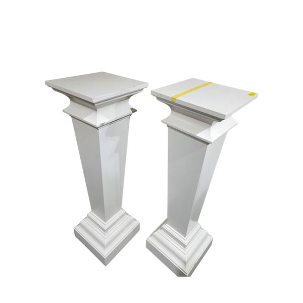 Pair of Classic White Pedestal, H48" x 15" x 15"