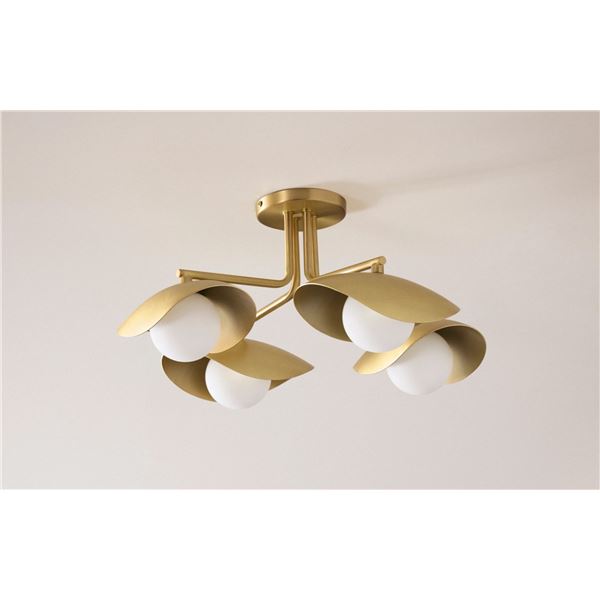BNIB Article Coy Flushmount Ceiling Light - Brass, RV: $329 CAD (ART3503)