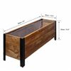 Image 3 : Group of 4 - BNIB Grapevine Urban Garden Planter, RV: $549 CAD - Recycled Wood and Metal, Rectangula