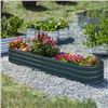 Image 1 : Group of 4 - BNIB Grapevine Galvanized Steel Raised Garden Bed, RV: $496 CAD, Oval - Green, 79" (PL1