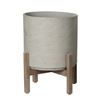 Image 2 : Group of 3 - BNIB LH Home Patio Round Medium Standing Pot - Cement Grey, RV: $414 CAD (PAT022-M)
