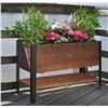 Image 2 : Group of 3 - BNIB Grapevine Raised Planter with Shelf, 37", RV: $509 CAD - Natural Brown (13032LU MO