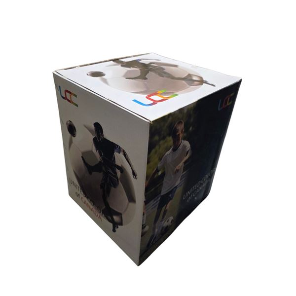 Case of 30 United Color of Canada Soccer Balls - Size 4 Orange/Blue - 6 Boxes (5 Balls Each), Mesh B