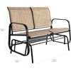 Image 2 : Amazon Basics Outdoor 2-Person Patio Sling Glider Chair Brown, RV: $139.99 CAD (B08XYGNQ7C)