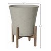 Image 2 : BNIB LH Home Patio Tapered Large Standing Pot Large - White Wash, RV: $198 CAD (PAT026-L)