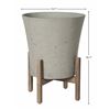Image 2 : Group of 3 - BNIB Patio Tapered Large Standing Pot Medium - White Wash, RV: $450 CAD - 14.1-in W X 1