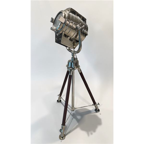 New - Hollywood Spotlight / Tripod Floor Lamp, H70"