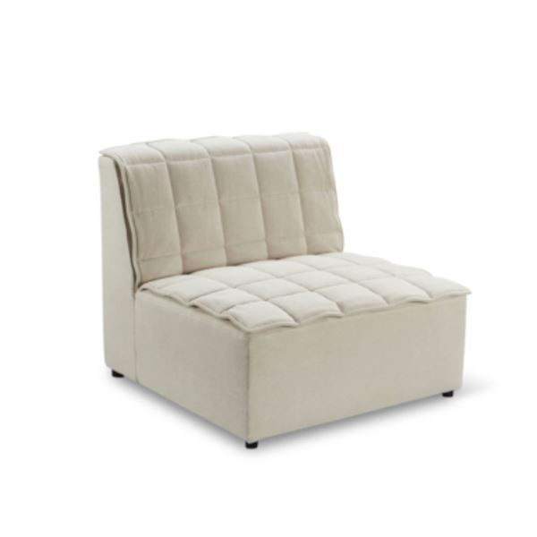 BNIB Sunday's - Quilt Armless Chair Fawn - 36 x 36 x 32 - Retail Price: $1,250.00 - CHA-EW-040-024