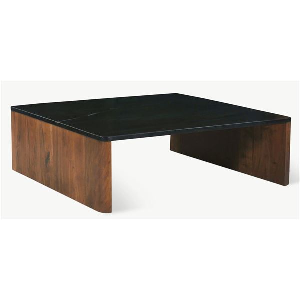 BNIB Sunday's - Form Marble Coffee Table Walnut - 48 x 18 x 14 - Retail Price: $990.00 - COF-JD-001
