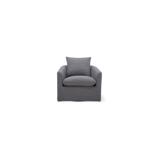 BNIB Sunday's - Sink In Swivel Lounge Chair Slate - 35 x 36 x 33 - Retail Price: $1,590.00 - CHA-KQ