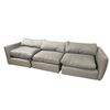 Image 1 : New - Article 3-Pcs Gray Modular Sectional Sofa, H28" x W122" x 43" - without box
