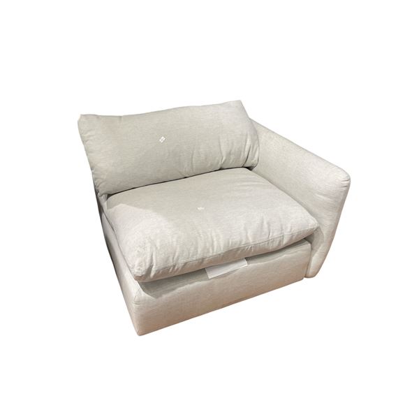 New - Article Beige Fabric 1-Pcs Right Arm Sofa, Approx. H26" x W44" x D38" - without box
