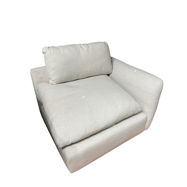 New - Article Beige Fabric 1-Pcs Right Arm Sofa, Approx. H26" x W44" x D38" - without box - minor st