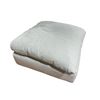 Image 1 : New - Article Beige Fabric Ottoman, H18" x 37" x 37" - without box - minor stains on the upholstery
