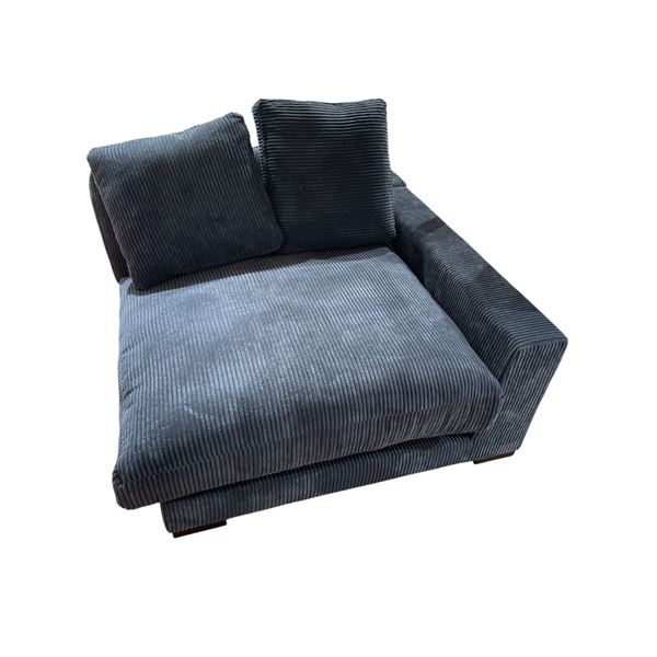 New - Moe's Plunge 1-Pcs Seater Navy (TN-1004-46-A) - without box, small tear on the fabric (left)