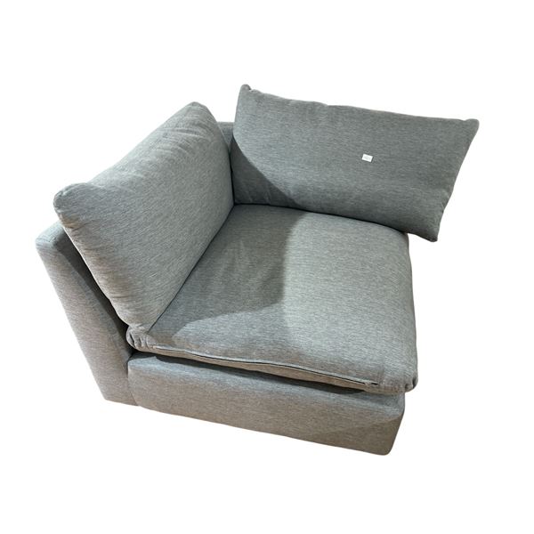 New - Article Grey Fabric Corner Chair, Approx. H28" x W38" x D38" - without box