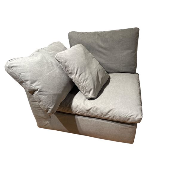New - Moe's Clay Light Grey 1-Pcs Corner Chair, RV: $1999 CAD - without box (YJ-1000-29) - without b