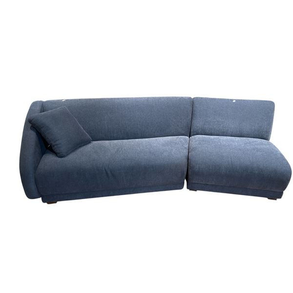 New - Moe's Blue Sectional Sofa, Approx. H30" x W101" x D34" - without box - As Is